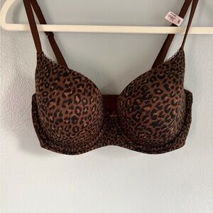 Victoria's Secret Leopard Print‎ Bra in Brown